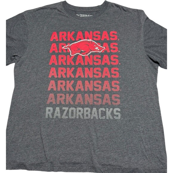 Arkansas Razorbacks Hogs Colosseum Athletics Dark Gray‎ Red Adult XL - Picture 5 of 7